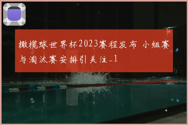 橄榄球世界杯2023赛程发布 小组赛与淘汰赛安排引关注_1